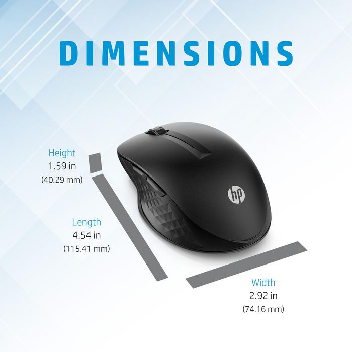 HP Souris sans fil 430 - Souris ergonomique multi-périphériques avec capteur multi-surface, boutons programmables et autonomie 24 mois