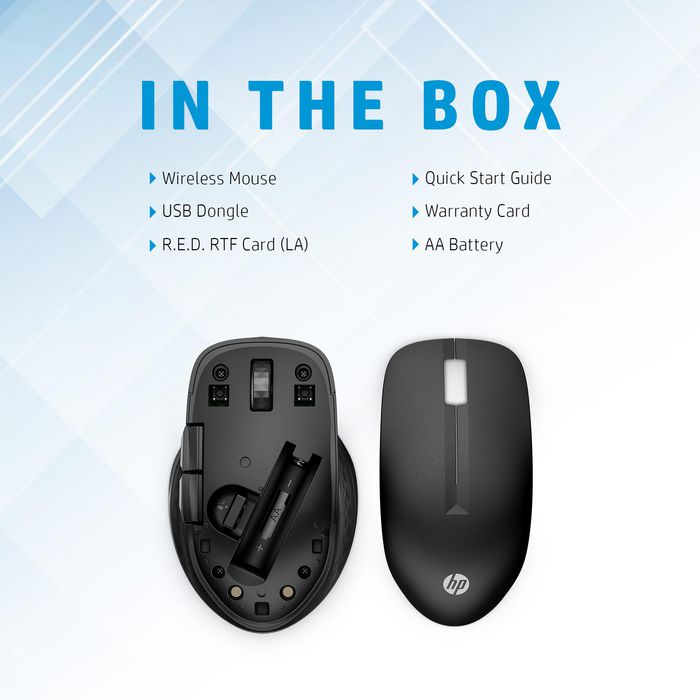 HP Souris sans fil 430 - Souris ergonomique multi-périphériques avec capteur multi-surface, boutons programmables et autonomie 24 mois