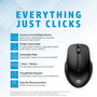 HP Souris sans fil 430 - Souris ergonomique multi-périphériques avec capteur multi-surface, boutons programmables et autonomie 24 mois