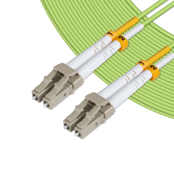 MicroConnect Câble à fibre optique OM5 Duplex LC-LC 5m Vert Citron