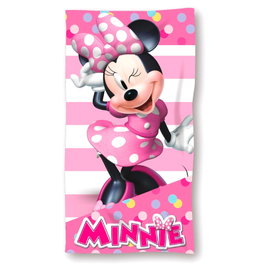 DISNEY Serviette de bain Minnie en coton 100% - 70 x 140 cm - Grammage 320 g/m²