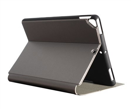 Elbe FU-004 Funda iPad 10.2" 2020, Housse de Protection en TPU et Tissu PU Résistante avec Compartiment pour Apple Pencil, Couleur Argentée