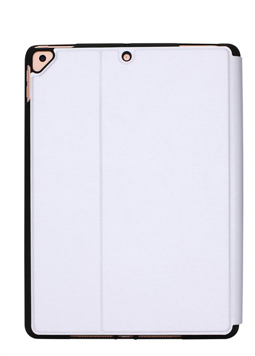 Elbe FU-004 Funda iPad 10.2" 2020, Housse de Protection en TPU et Tissu PU Résistante avec Compartiment pour Apple Pencil, Couleur Argentée