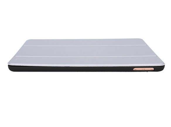 Elbe FU-004 Funda iPad 10.2" 2020, Housse de Protection en TPU et Tissu PU Résistante avec Compartiment pour Apple Pencil, Couleur Argentée