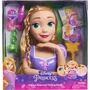 Disney Tête à coiffer Deluxe Raiponce avec 12 accessoires, cheveux longs blonds, faux flacon de vernis et guide de coiffures pour enfant 3 ans et plus