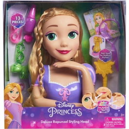 Disney Raiponce Deluxe - Tête à Coiffer avec 12 Accessoires