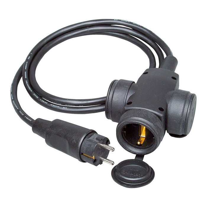 Câble de Rallonge Kopp H07RN-F Noir 1,5 m Triple Bipolaire Câble de Rallonge Kopp H07RN-F Noir 1,5 m Triple Bipolaire