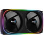 Aerocool Astro ARGB Ventilateur 240mm Double 12cm ARGB LED Support Antivibration Noir - ASTRO24