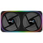 Aerocool Astro ARGB Ventilateur 240mm Double 12cm ARGB LED Support Antivibration Noir - ASTRO24