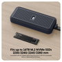Hyper HD5001G - Boîtier SSD USB4 40Gbps pour M.2 NVMe PCIe 3/4 jusqu'à 4TB - 140x60x21mm - 260g