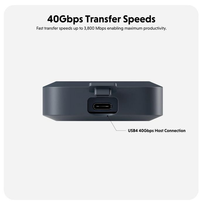 Hyper HD5001G - Boîtier SSD USB4 40Gbps pour M.2 NVMe PCIe 3/4 jusqu'à 4TB - 140x60x21mm - 260g Hyper HD5001G - Boîtier SSD USB4 40Gbps pour M.2 NVMe PCIe 3/4 jusqu'à 4TB - 140x60x21mm - 260g