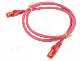 GOOBAY Cordon de raccordement Cat 6 U/UTP 1m Rose