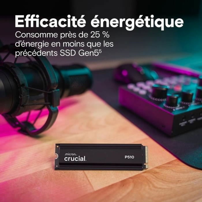 Crucial P510 SSD Interne 2 To M.2 2280 PCIe 5.0 Crucial P510 SSD Interne 2 To M.2 2280 PCIe 5.0