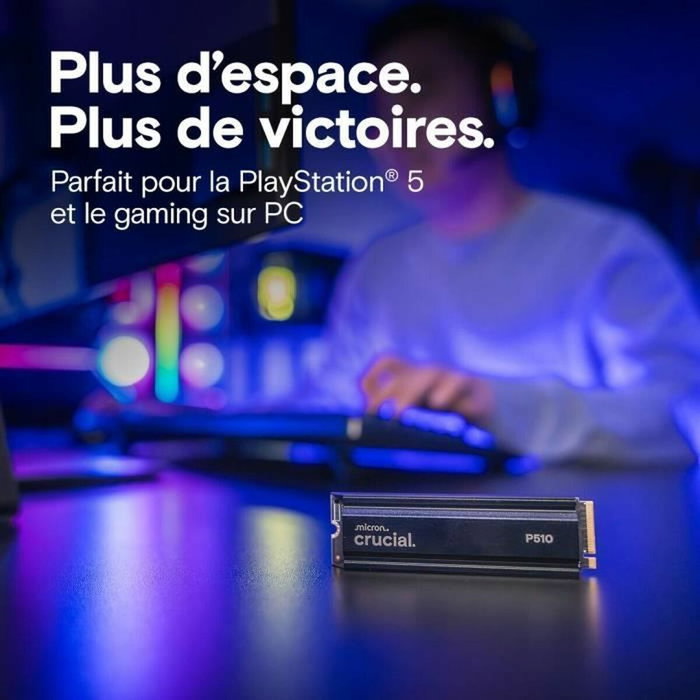 Crucial P510 SSD Interne 2 To M.2 2280 PCIe 5.0 Crucial P510 SSD Interne 2 To M.2 2280 PCIe 5.0