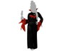 Vampiresa - Déguisement de Vampiresse Noir avec Chapeau pour Fille 3-4 Ans - Halloween - Costume