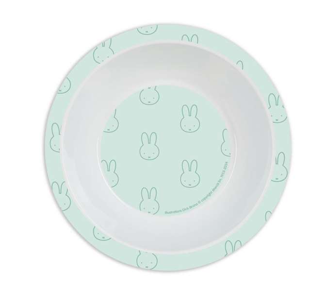 Safta Set d'assiettes, couverts et verre Miffy Menthe 26x26x9 cm pour enfant à partir de 3 ans