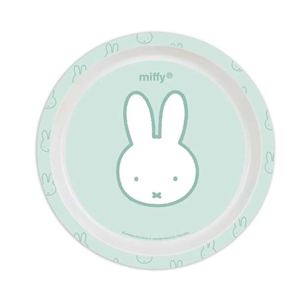 Safta Set d'assiettes, couverts et verre Miffy Menthe 26x26x9 cm pour enfant à partir de 3 ans