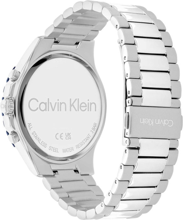 Calvin Klein 25200115 - Montre Sport Homme Acier Gris et Cadran Bleu