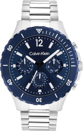 Calvin Klein 25200115 - Montre Sport Homme Acier Gris et Cadran Bleu