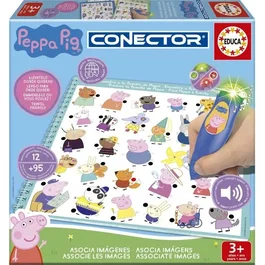 Educa - Conector Junior - Jeu éducatif électronique Peppa Pig - Apprentissage interactif avec son et lumière - Questions-réponses - Dès 3 ans