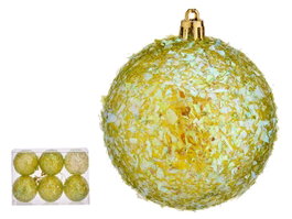 Krist+ Lot de 6 boules de Noël vertes 8 cm (Set de 12)