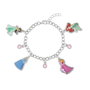 Disney Bracelet Princesses en Argent avec Charmes - Ariel, Blanche-Neige, Aurore et Jasmine - Bracelet Porte-bonheur