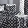 Parure de lit 1 housse de couette 220 x 240 cm + 2 taies d'oreiller 60 x 60 cm - 100% coton percalé renforcé - Noir - Ens. King Size
