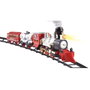 Tachan Train Electrique Classique avec Lumière, Fumée et Son - Circuit de 13 Pièces - Jouet Educatif pour Motricité Fine et Vision Spatiale - À partir de 3 ans