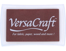 Tsukineko VERSACRAFT Tampon encreur textile couleur chocolat 95x65mm