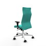 Piqueras Y Crespo Fauteuil Albacete Turquoise avec mécanisme synchrone et base blanche