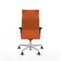 Piqueras Y Crespo Fauteuil Albacete Orange avec mécanisme Synchro et base blanche