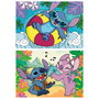 Educa Disney - Puzzle double 2x100 pièces Stitch - Carton recyclé - 2 puzzles de 40 x 28 cm - À partir de 6 ans