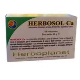 HERBOPLANET Herbosol Ca 1000Mg 48 comprimés - Complément alimentaire calcium magnésium prêle