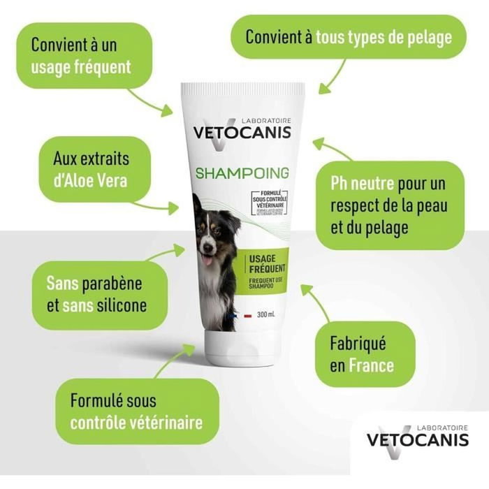 Vetocanis Shampoing Hydratant pour Chien 300 ml Vetocanis Shampoing Hydratant pour Chien 300 ml