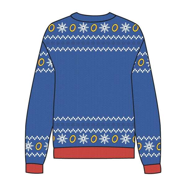 Cerdà - Pull à motif de Noël Sonic, Taille 10 ans, Âge recommandé 10 ans, Bleu