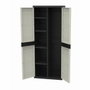 Plastiken Armoire TITANIUM 2 portes Beige et Noire