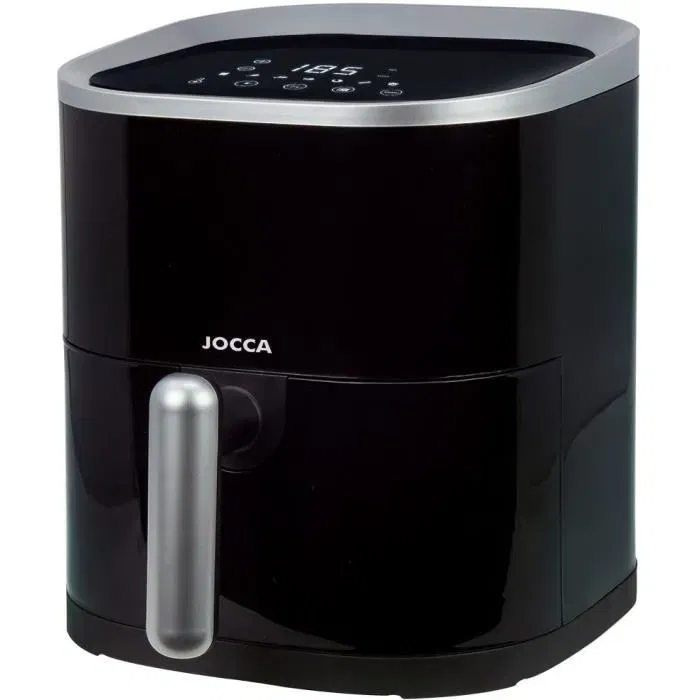 Jocca 2219p Friteuse sans huile air fryer numérique 4L 1400W 9 programmes automatiques écran tactile LED Noir 26 x 35 x 29 cm