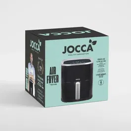 Jocca 2219p Friteuse sans huile air fryer numérique 4L 1400W 9 programmes automatiques écran tactile LED Noir 26 x 35 x 29 cm
