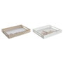 DKD Home Decor Plateau apéritif Cottage Maisons Multicouleur (Lot de 2) 40 x 30 x 5 cm