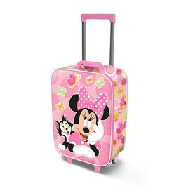 Karactermania Valise à roulettes soft 3D Minnie Mouse Kitten 52 x 33 x 17 cm (Cabine) - Rose