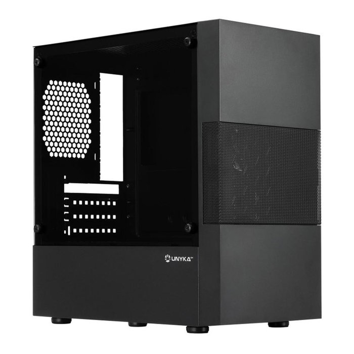 UNYKA Aero C25 Boîtier Micro-ATX Gaming avec Fenêtre en Verre Trempé, USB 3.2, Alimentation 500W Incluse UNYKA Aero C25 Boîtier Micro-ATX Gaming avec Fenêtre en Verre Trempé, USB 3.2, Alimentation 500W Incluse