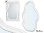 Giftdecor Miroir en Plastique Forme Blanche 72x46 cm (Set de 6)