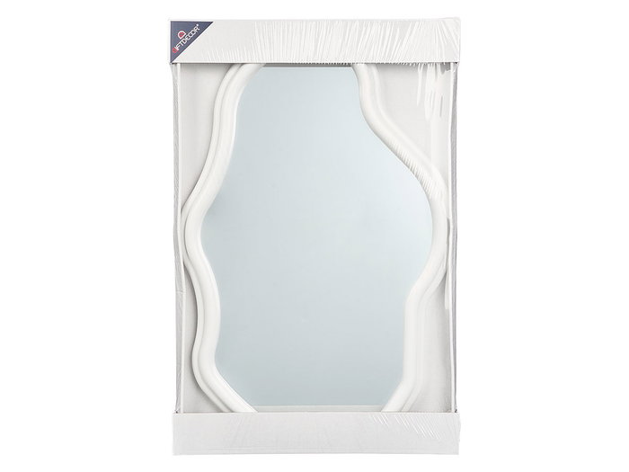 Giftdecor Miroir en Plastique Forme Blanche 72x46 cm (Set de 6)