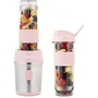 H.Koenig SMOO12 Mini Blender 300 W - 570 mL - Rose Pastel - Avec 2 Gourdes Incluses - Sans BPA - Corps Acier Inoxydable