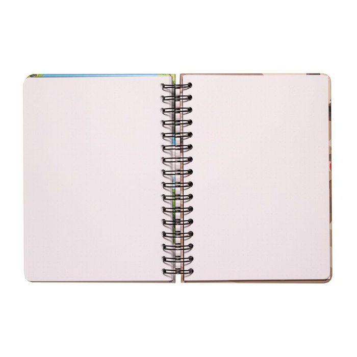 ERIK - Cahier A5 à couverture rigide avec élastique - 90 feuilles - Reliure Wire-O et pochette intérieure - Design BT21