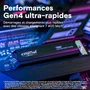 Crucial CT1000T500SSD5 SSD Interne Gaming 1 To PCIe Gen4 NVMe M.2 PS5 avec Dissipateur