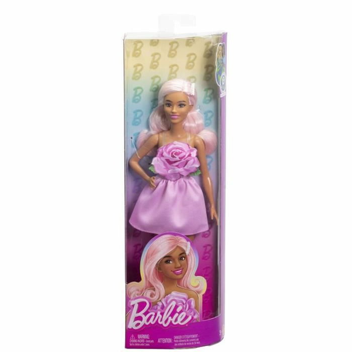 Barbie Poupée Fashionistas Robe Sans Bretelle Rose
