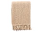 GIFTDECOR Plaid multiusos entrelacé beige 125x150cm