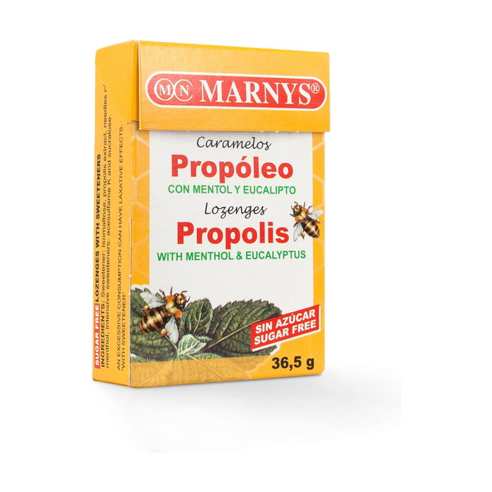 MARNYS Bonbons sans sucre au propolis, menthol et eucalyptus MARNYS Bonbons sans sucre au propolis, menthol et eucalyptus