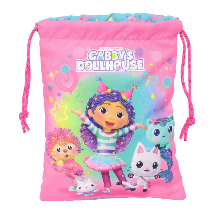 Sac pour snack Gabby's Dollhouse Confetti Rose Turquoise Sac pour snack Gabby's Dollhouse Confetti Rose Turquoise